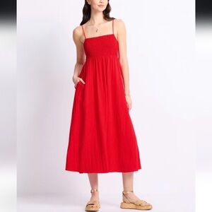 Z Supply Bright Red Kids Casual Dress